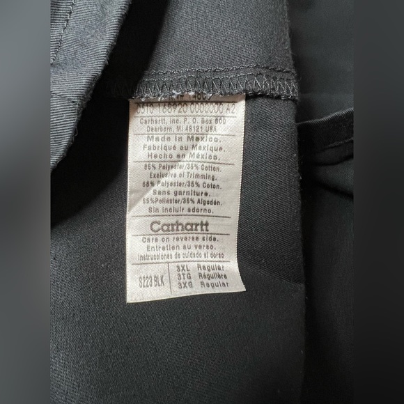 Carhartt Black Short Sleeve Shirt 3XL - Picture 5 of 6